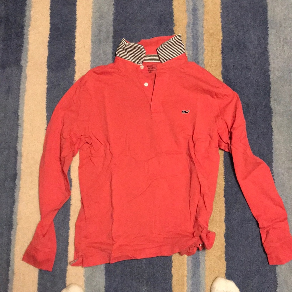 long sleeve salmon w collar